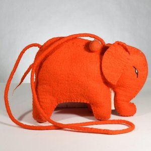 Orange Elephant Purse